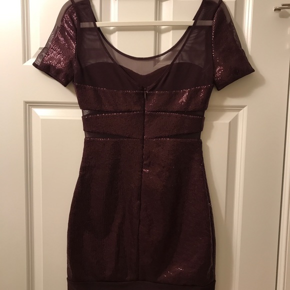 BCBG Maxazria Maroon mini dress - Picture 2 of 3